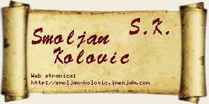Smoljan Kolović vizit kartica